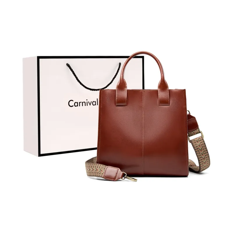 Carnival Keep Cow Leather Handbags Shoulder Bag Crossbody Bag Medium Size Women's Multicolor-6