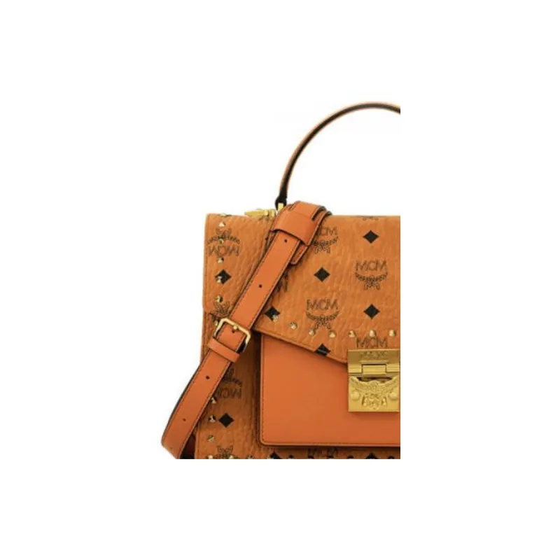MCM Patricia Visetos Leather Crossbody One Shoulder Handbag Regular Women's-4