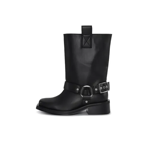 GANNI Mid Shaft Biker Boots Women's