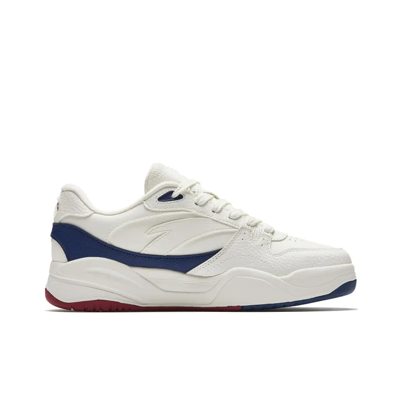 ANTA Wave Skateboard Shoes Women's Low Top White Red Blue-1