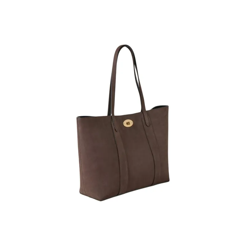 Mulberry Bayswater Calfskin Tote Bag Shopping Bag Shoulder Bags Women's Ebony-1