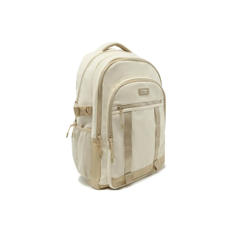 LiNing Sports Life Collection Polyamide Backpack Unisex Ecru & Light Khaki-2
