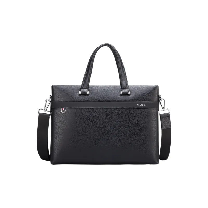 YEARCON Artificial Leather Briefcase, Laptop Bag, Shoulder Bag, Crossbody Bag, Handbag Tubas Men's Black-0
