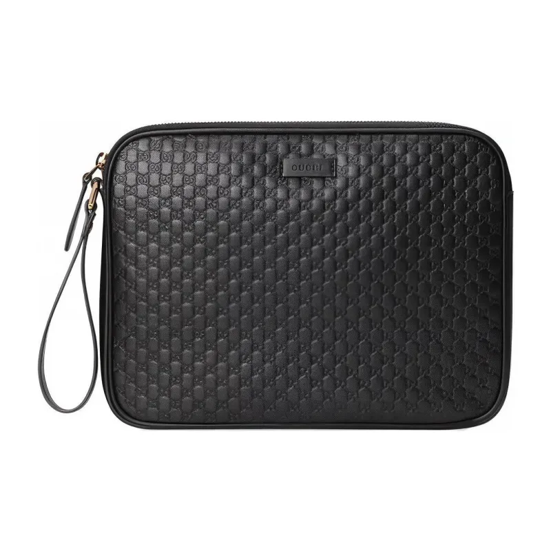 GUCCI Cow Leather Clutches Handbags Women's Black-0