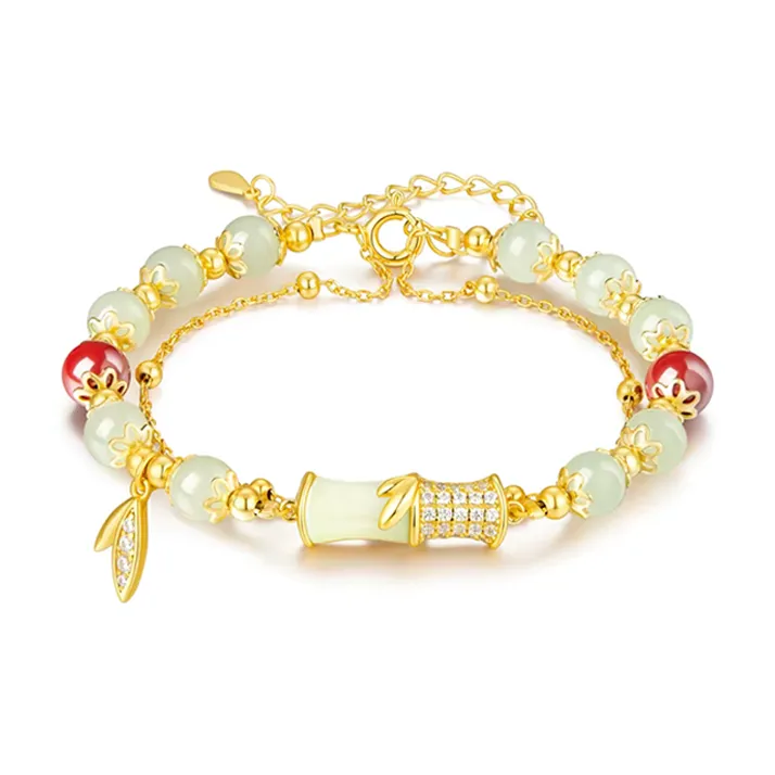 Yagu Bracelets Pale Greenish White Jade Women's-0