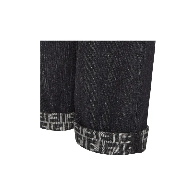 FENDI Straight Leg Long Jeans-2