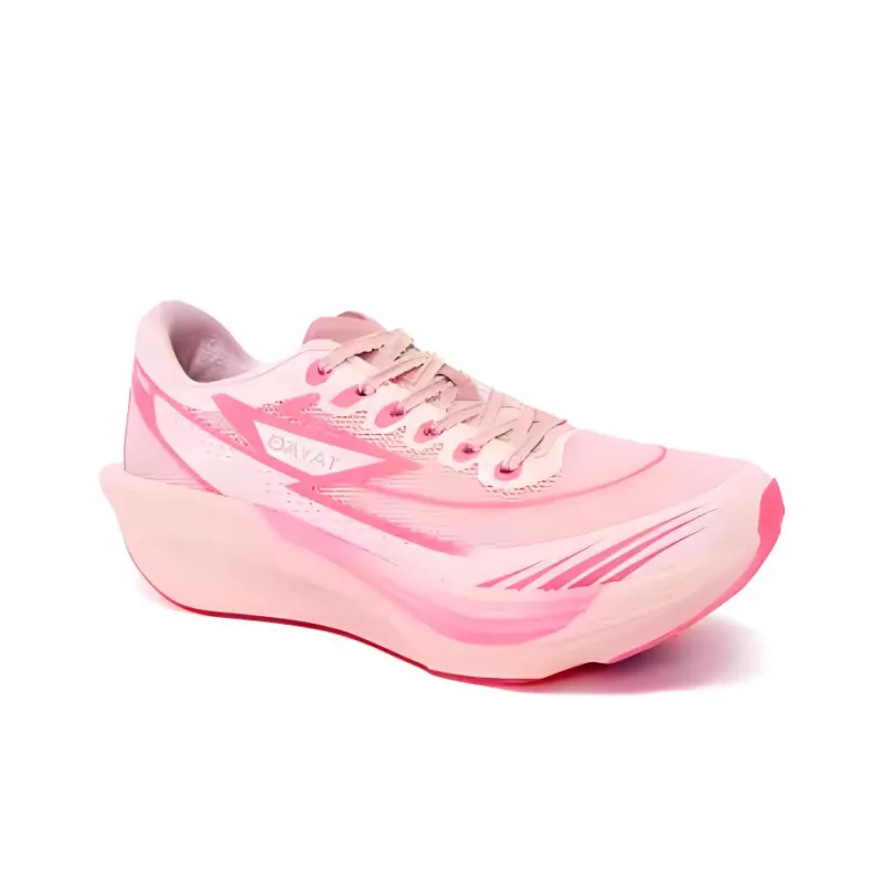 TAYAO Shock Absorbers Slip Resistant Breathable Low Top Carbon Plate Running Shoes Unisex Pink-2