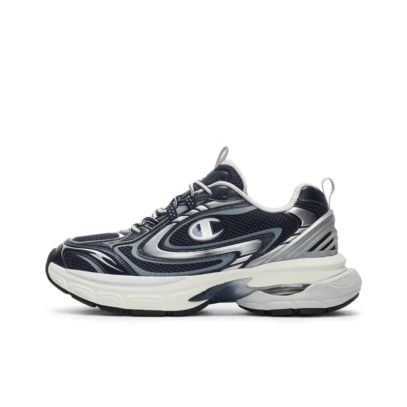 Champion Low Top Running Shoes Men's Marine Blue/Silver White-0