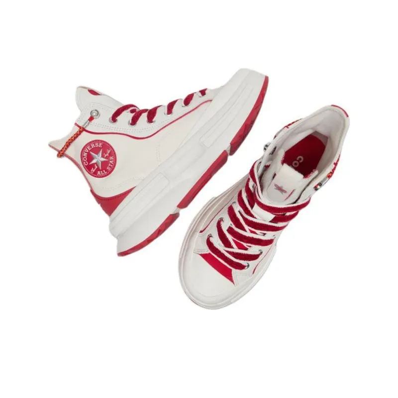 Converse Run Star Legacy CX Anti Slip Wear Resistant High Top Canvas Shoes Unisex Beige Red-3