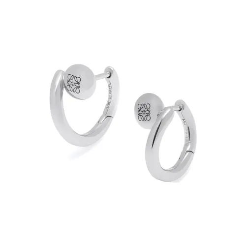 LOEWE Sterling Silver Earrings Unisex Silver