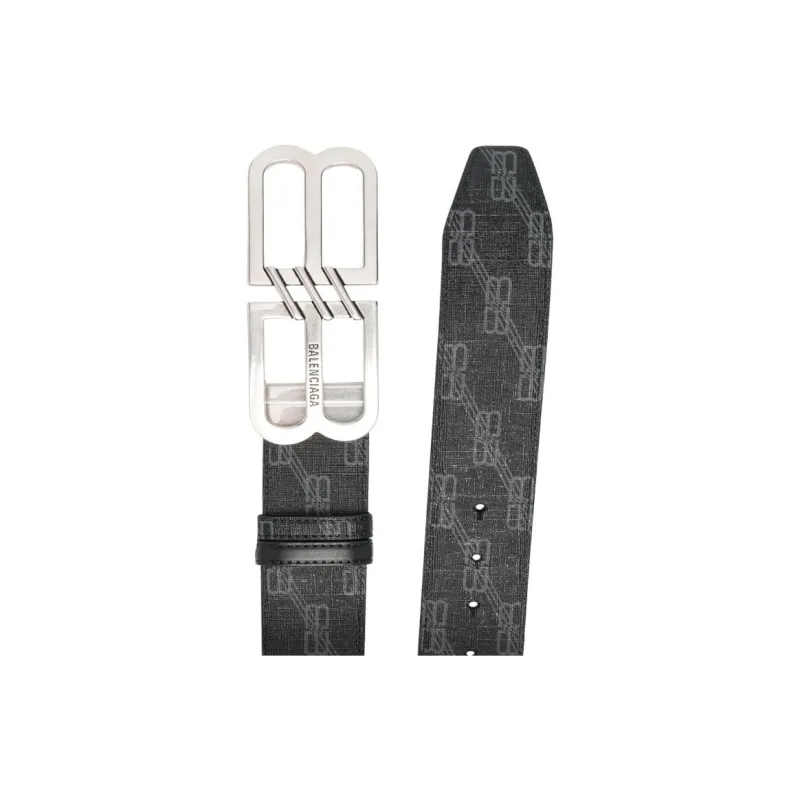 Balenciaga BB Monogram Reversible Belt-4