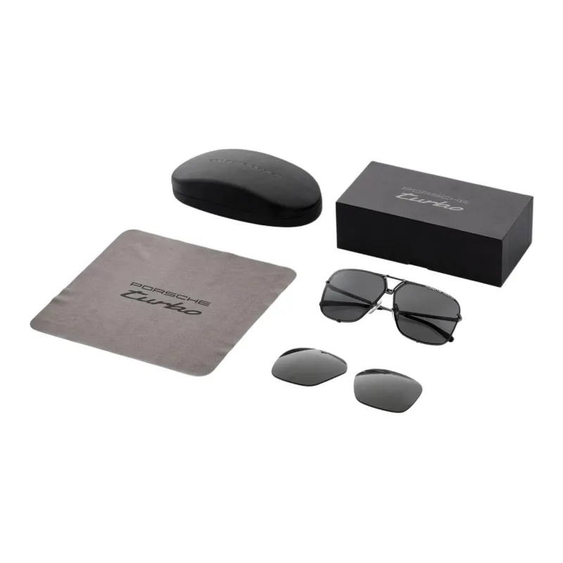 PORSCHE DESIGN Pure Titanium Acrylic Square Sunglasses Men's-4