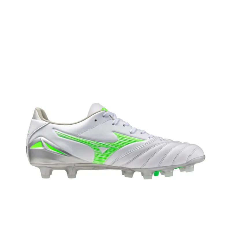 Mizuno Morelia Neo 4 Anti-Slip Wear-Resistant Soccer Shoes Men's White Green-1