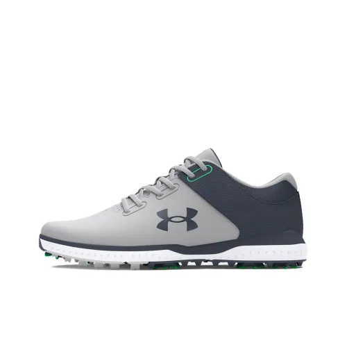Under Armour Cushioned Abrasion-Resistant Slip-Resistant Low-Top Golf Shoes Men's Gray