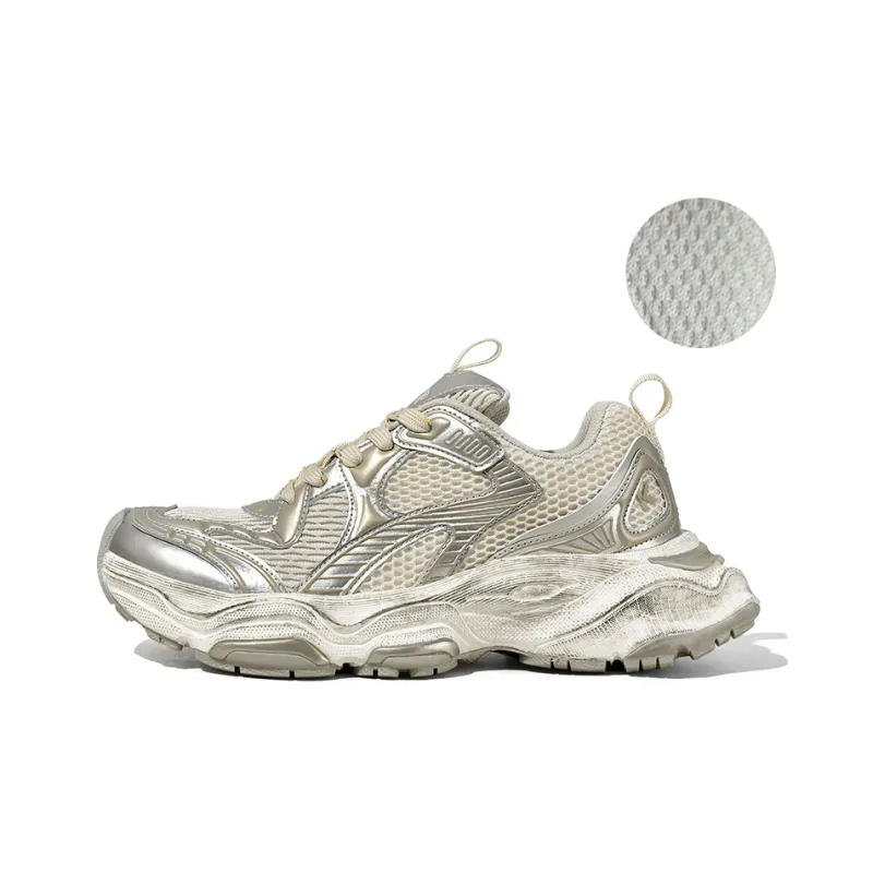 SK.TRIP Cushioned Wear-Resistant Supportive Lightweight Height Increasing Low-Top Running Shoes Unisex Titanium Gray-20