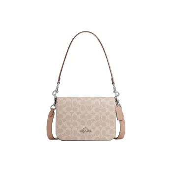 COACH Quinn Signature Coated Canvas Crossbody Bag Shoulder Bag Small Size Women's Pink