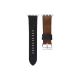 Black & Dark Brown/Suede & Denim Leather Strap