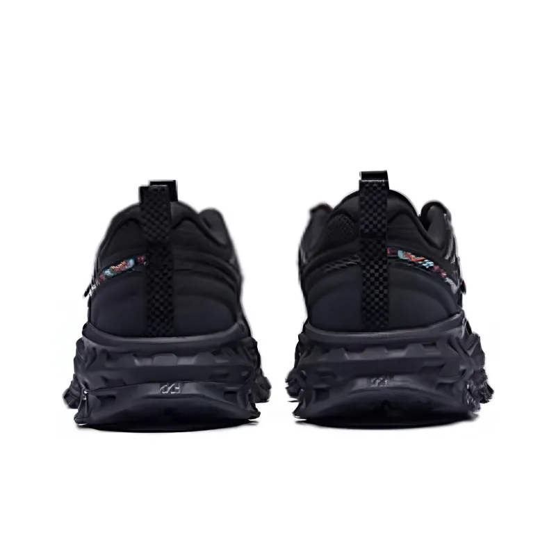 361° Cushioning Anti-Slip And Wear-Resistant Low-Top Running Shoes Men's Black Red-2
