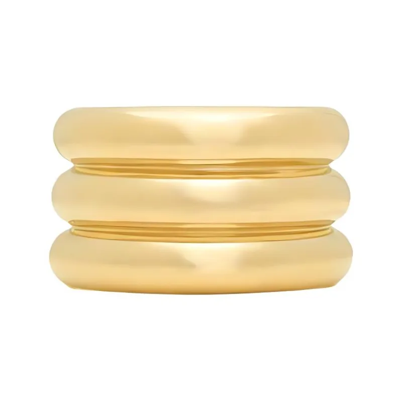 SAINT LAURENT Metal Bangles Unisex Gold-2