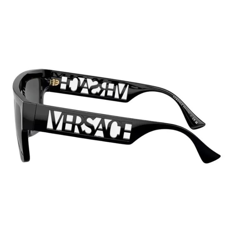 VERSACE Logo embossed Square frame Sunglasses-2
