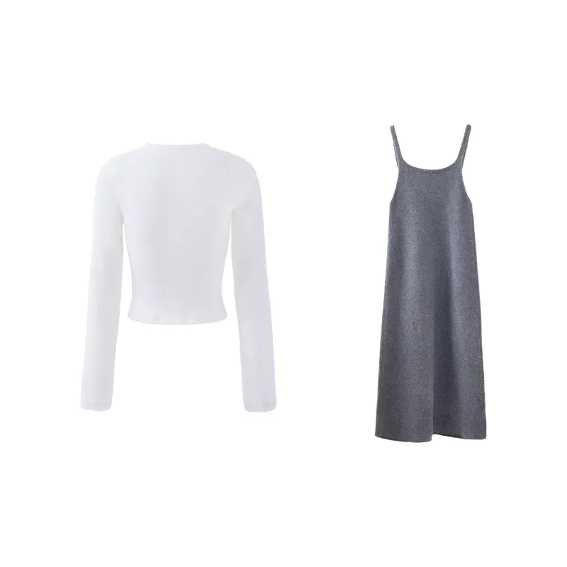 Blovelan Skirt Set Women's Rabbit Gray-1