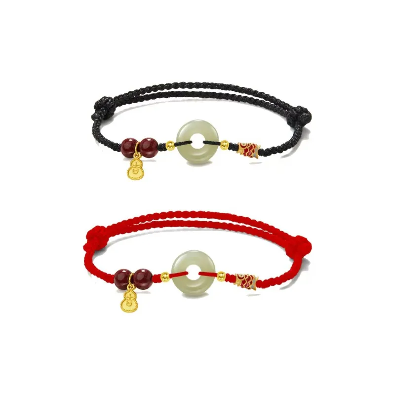 AGOVSKI Hetian Jade Bracelets Pale Greenish White Jade Unisex-9