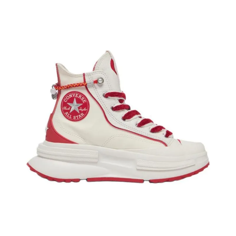 Converse Run Star Legacy CX Anti Slip Wear Resistant High Top Canvas Shoes Unisex Beige Red-1