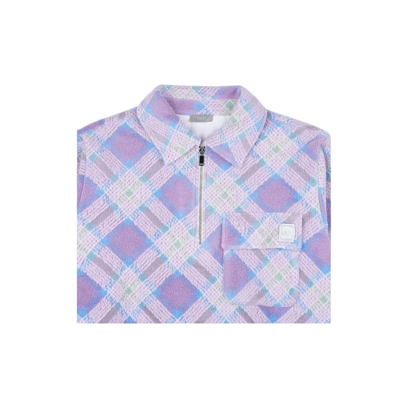 DIOR X Erl Tartan Zip Detailed Sweatshirt-5