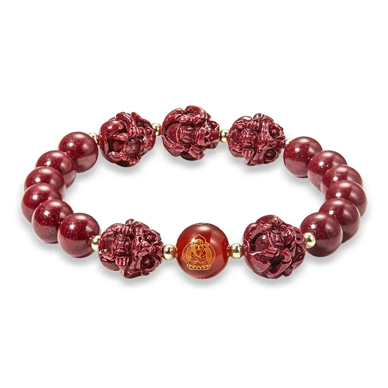 AGOVSKI Reconstructed Cinnabar Bracelets Unisex-2