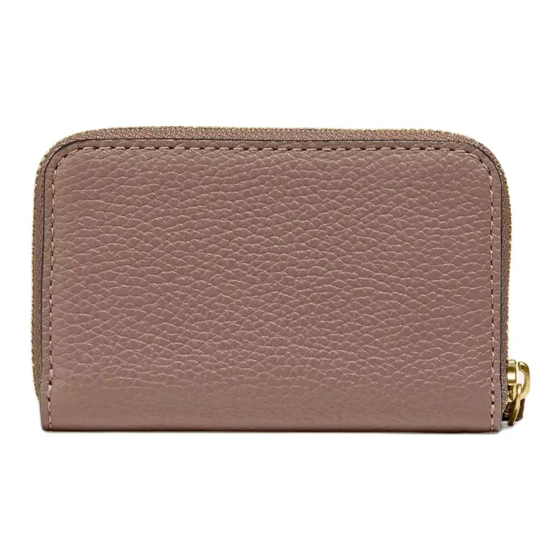 COACH Polished Pebble Leather Wallet Women's Brown-1