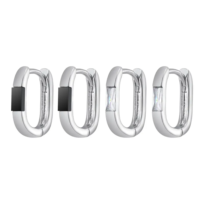 MISS XIA JWY S925 Silver Stud Earrings Unisex-0