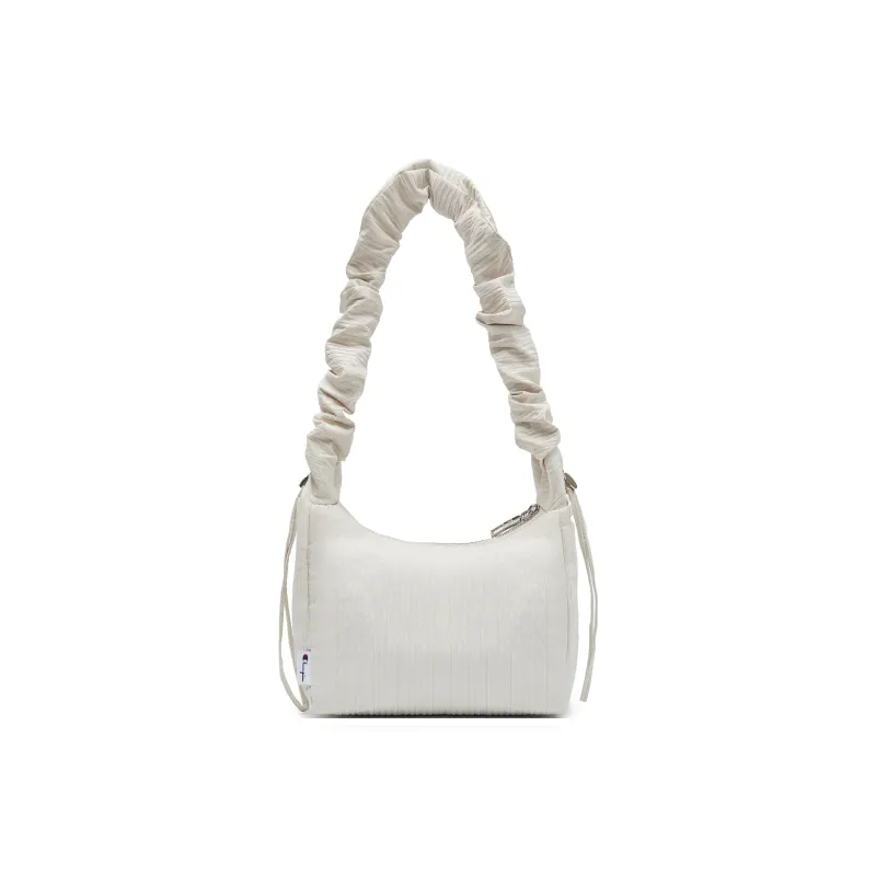 Champion Fabric Shoulder Bag Unisex Black/Milk White/Medium Blue Denim-11