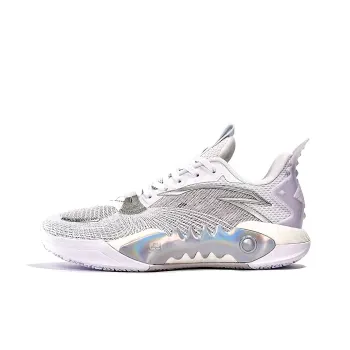 Anta Shock Wave 5 Cushioning Wear Resistant Low Top Basketball Shoes Men's White