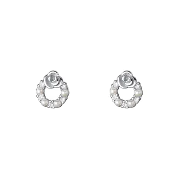 GIFT&CO S999 Fine Silver Stud Earrings Women's