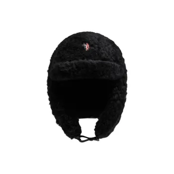 Moncler Sheepskin Trapper Hats Women's Black