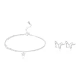 Sterling Silver Bracelet Sterling Silver Stud Earrings