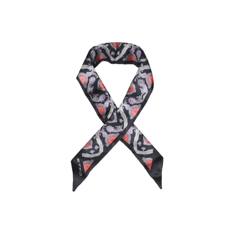 ETRO Motif Printed Satin Scarf-0