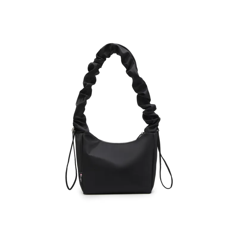 Champion Fabric Shoulder Bag Unisex Black/Milk White/Medium Blue Denim-3