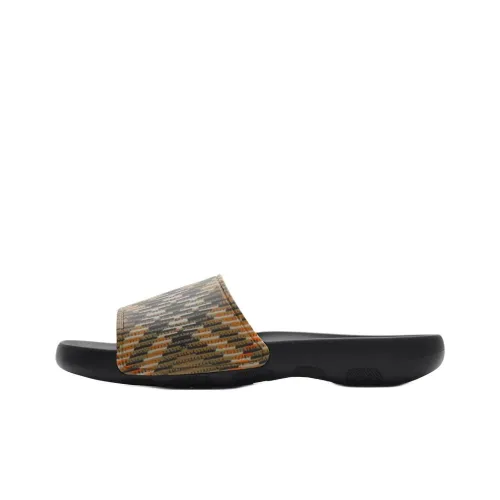 Burberry Slide Slippers Women's Black Brown