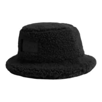 COACH Faux Sheepskin, Polyester, Cotton Bucket Hats Unisex Black