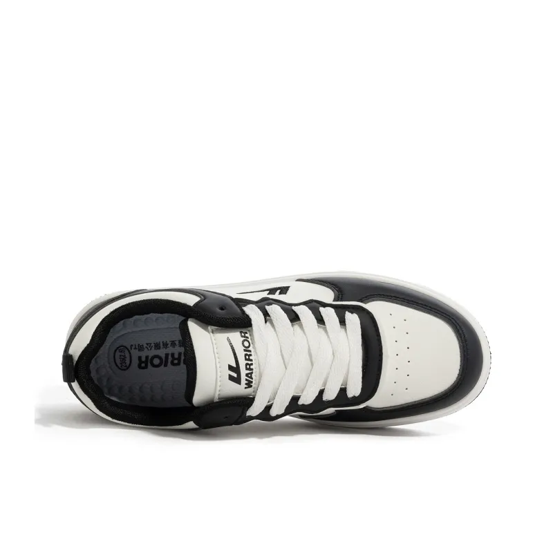 Warrior Warrior Anti Slip And Wear Resistant Lightweight Low Top Skateboard Shoes Women's White Black-4