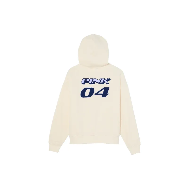Victoria's Secret PINK Ivy Fleece Campus Full-Zip Hoodie/WSPR Sweatshirt Women's White Shell Pink Ice Rink-1