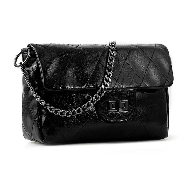 Vigno Synthetic Leather One Shoulder Crossbody Regular Women's Black-2