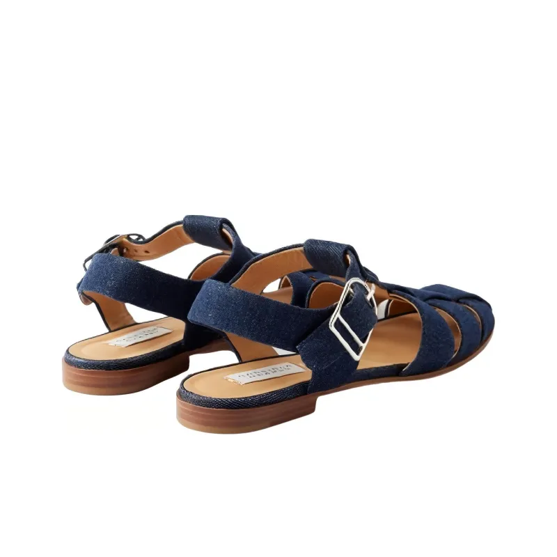 GABRIELA HEARST Roman Sandals Women's Blue-2