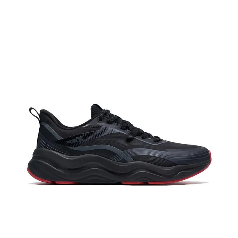 XTEP Cushioning Anti-Slip And Wear-Resistant Rebound Low-Top Running Shoes Men's Red Black-1
