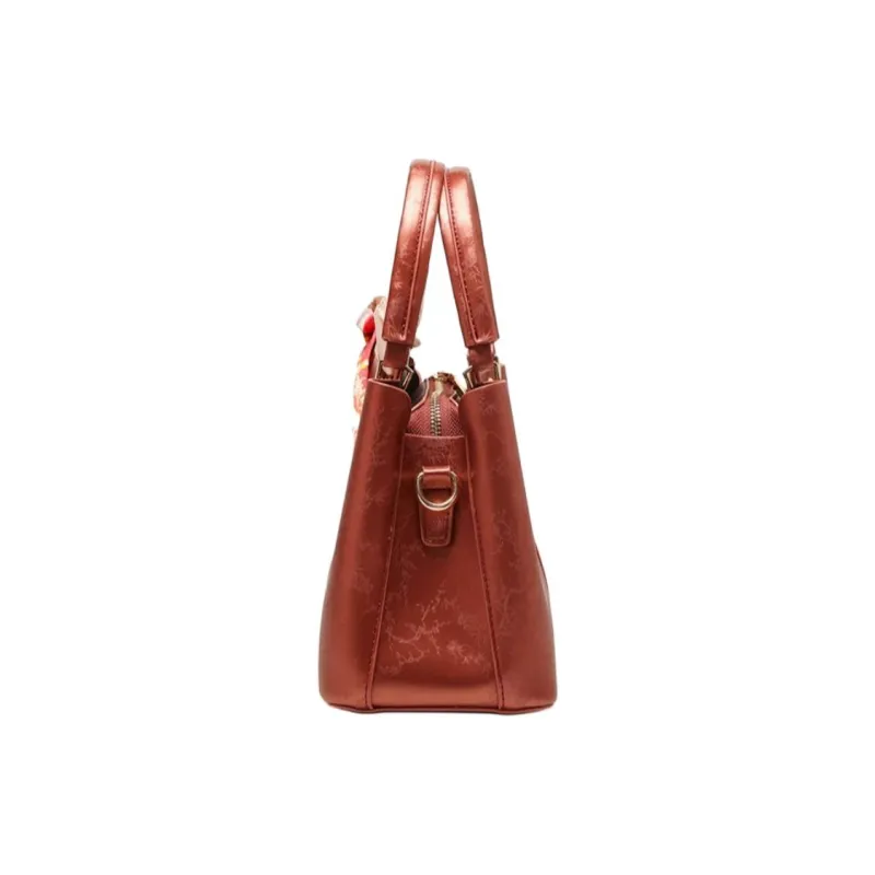 PAYOT Microfiber Synthetic Leather Shoulder Bag, Crossbody Bag, Handbag Regular Women's Chinese Style Red-3