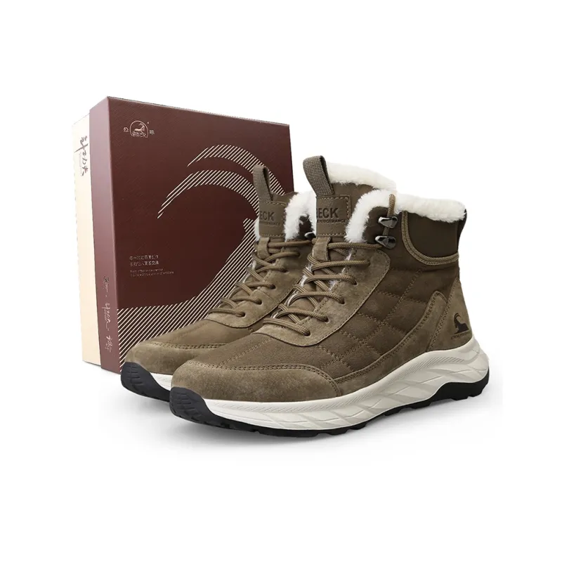 BECK Warm Wear Resistant Slip Resistant Crew Snow Boots Men's-0