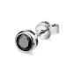 Obsidian Starry Stud Earrings 1 Pair (Night)