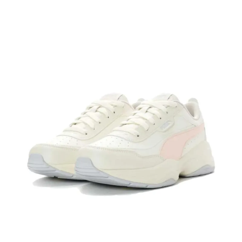 PUMA Anti-Slip Wear-Resistant Low-Top Running Shoes Women's White Pink-1
