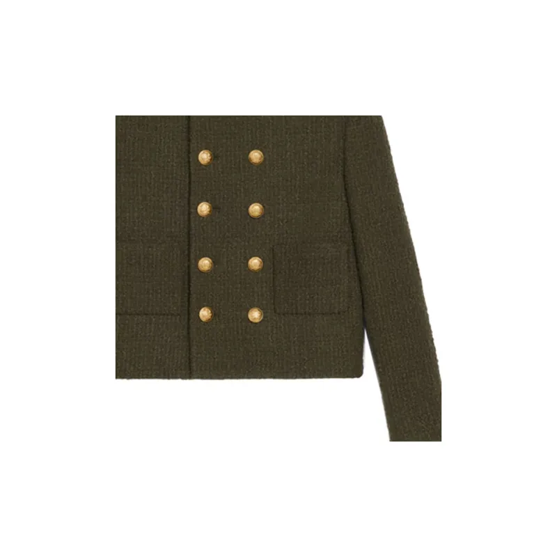 CELINE Jacket Women's Dark Khaki-5
